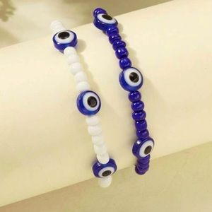 Evil eye bracelets for two 🤍💙